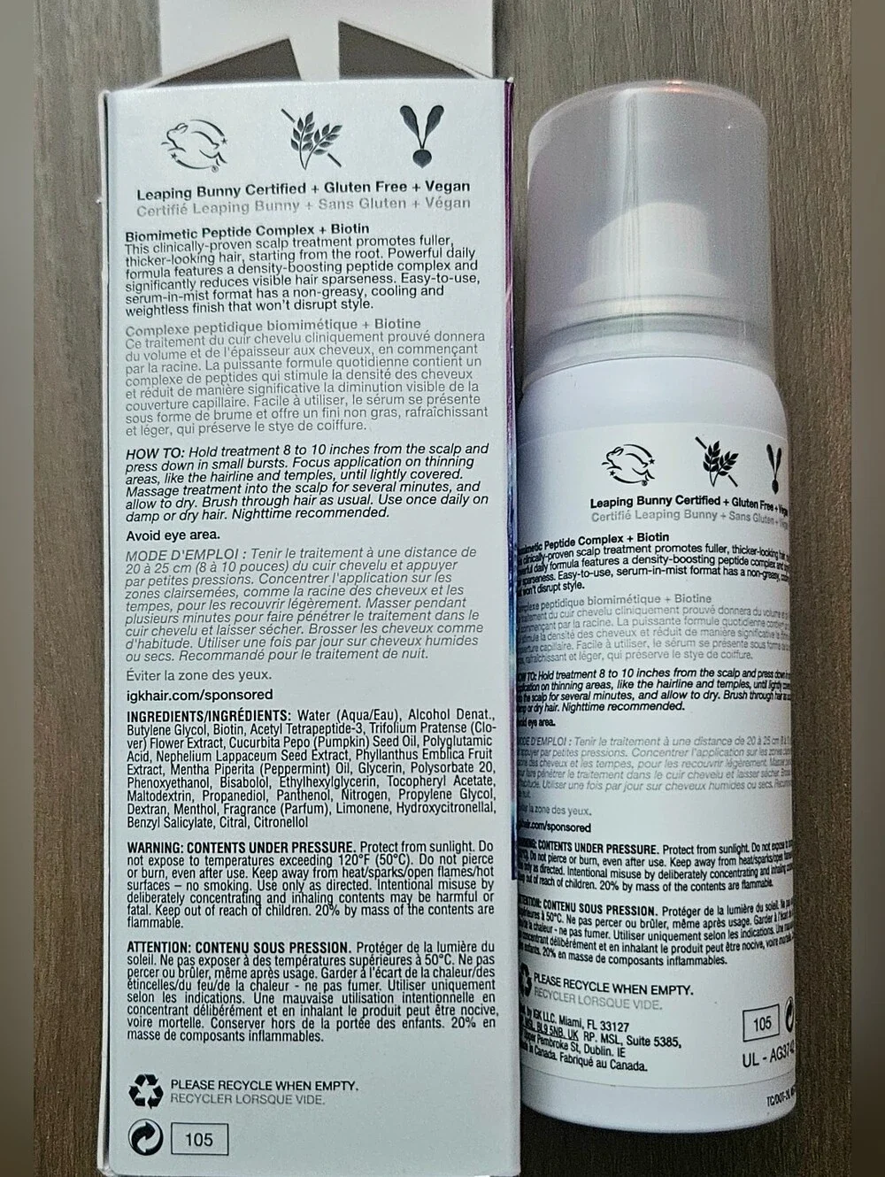 IGK Sponsored Hair Density Serum NEW MSRP $45 2.1oz Hair Growth & Thickness